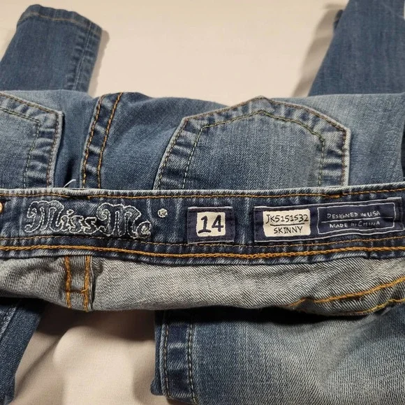 Miss Me Jeans*Girls 14*Skinny*JK5151532 - Picture 7 of 11